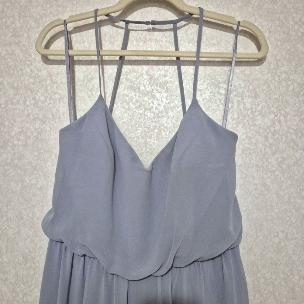 Hayley Paige Occasions Gray Elegant Jumpsuit..SIZE:4 - Picture 7 of 16